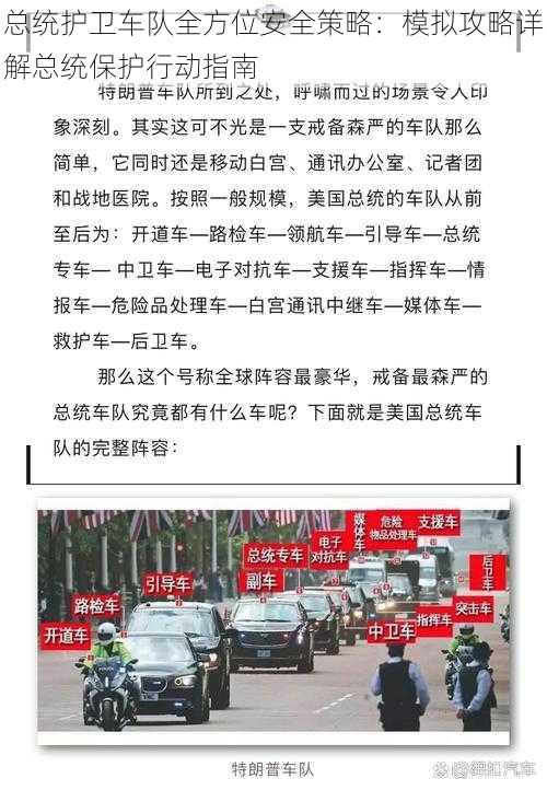 总统护卫车队全方位安全策略:模拟攻略详解总统保护行动指南